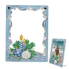Floral Special Shape Diamond Painting Photo Frame Home Decor (Christmas Blue)