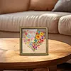Diamond Painting Wooden Double-Sided Love Flower Ornaments Kit with Photo Frame Desktop