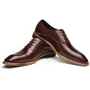 Mens Brown Captoe Oxfords Business Shoes