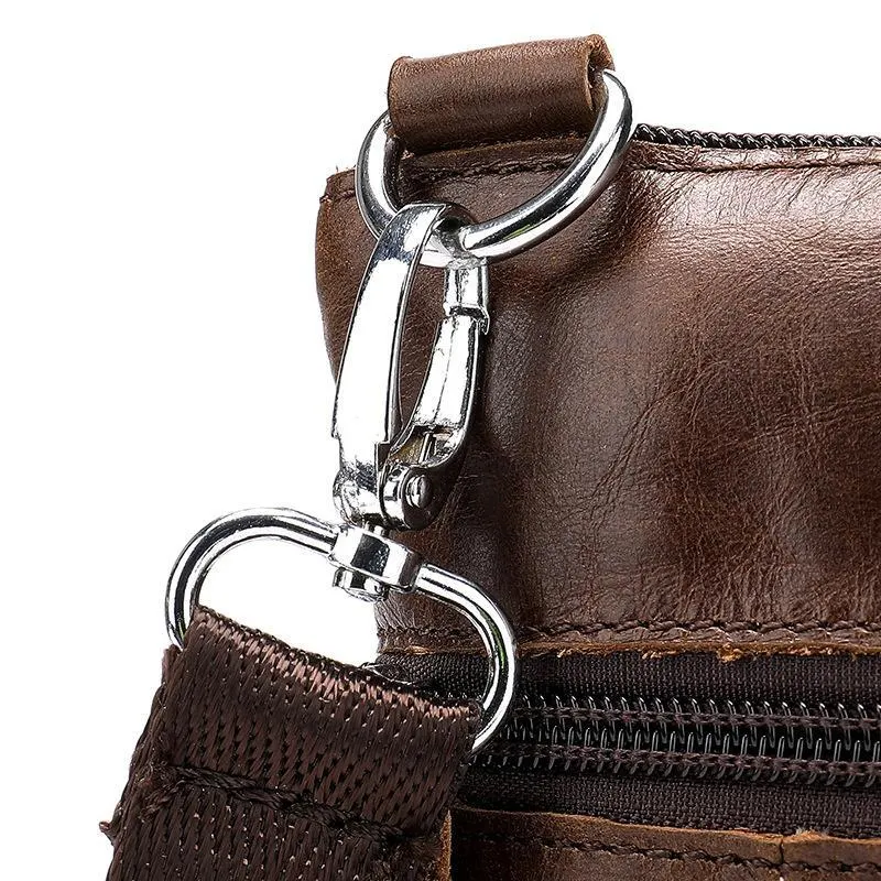 Men's Leather Shoulder Bag Retro Casual Crossbody Bag