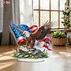 America Flag Eagle DIY 5D DIY Diamond Art Tabletop Ornament Kit for Home Decor