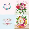 12pcs DIY Diamond Painting Greeting Cards Birthday Thanks Embroidery Postcard