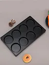 8-Hole Egg Burger Machine Reusable Meat Fryer Plate Bread Mold Pan for Gas Oven