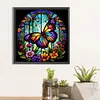 Diamond Painting-DIY Full Round Drill Stained Glass Butterfly