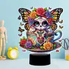 Acrylic Girl Skull Double Sided - 5D DIY Craft Lamp