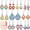 10Pairs Double Sided Dangle Drop Diamond Art Earring Kit for Women Girl (Autumn)