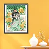 【SALE】Peony Girl-14CT Stamped Cross Stitch Egyptian Cotton 49*59cm/19.29*23.23in