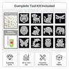 12pcs/set Unframed Pearl Painting Canvas Art Handmade Pearl Material Art Kit Living Room Decor (15x15cm)