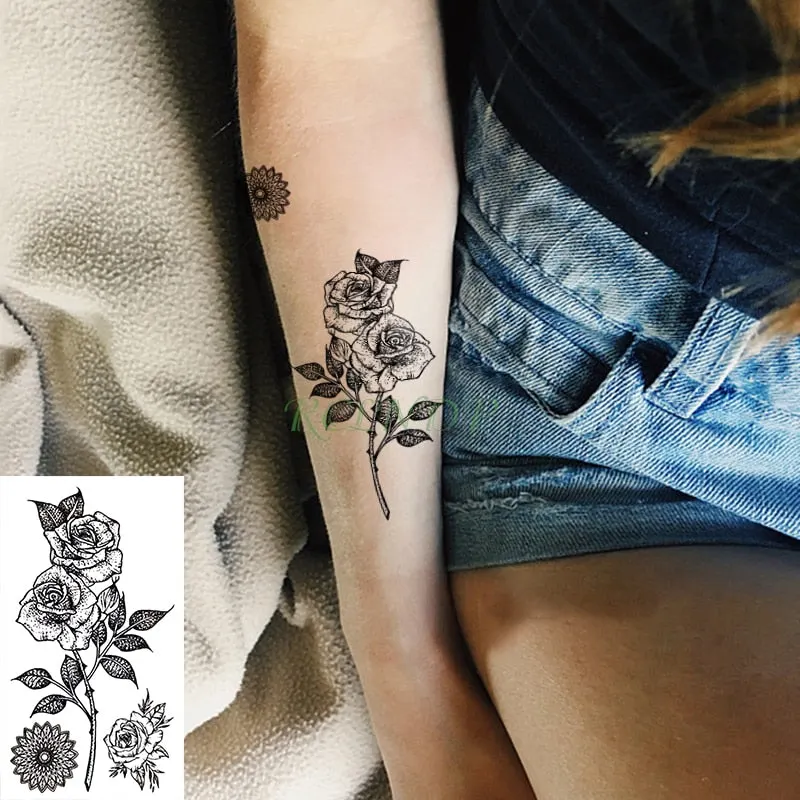 Waterproof Temporary Tattoo Sticker Lovely Rabbit Leaf Tatto Stickers Flash Tatoo Fake Tattoos for Kids Men Women child