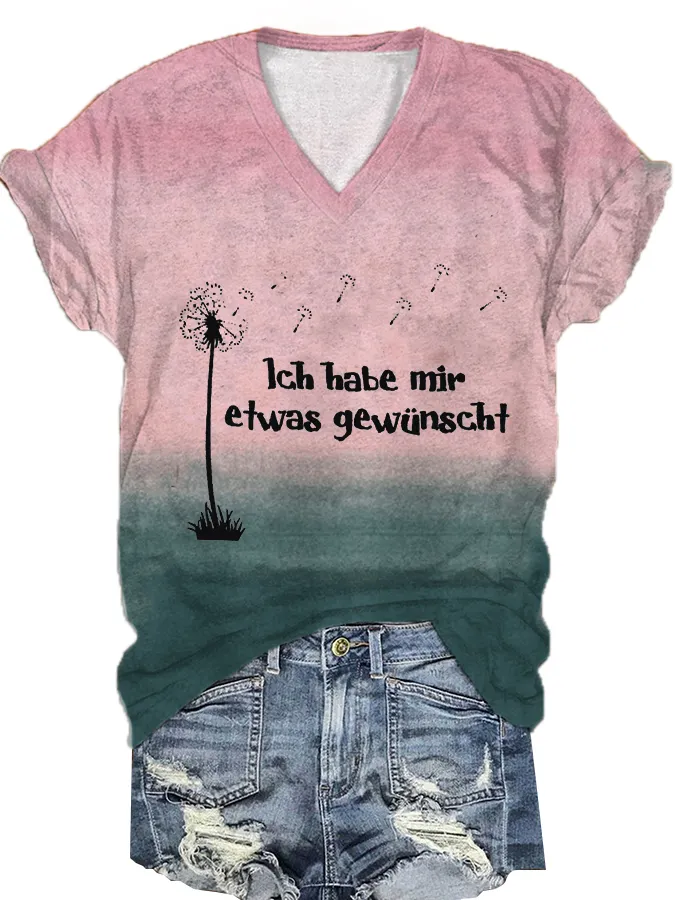 Damen Ich Habe Mir Etwas Gew&uuml;nscht! Kurzarm-T-Shirt