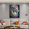 (Big Size)Colorful Dragon - 11CT Stamped Cross Stitch - 50*65cm