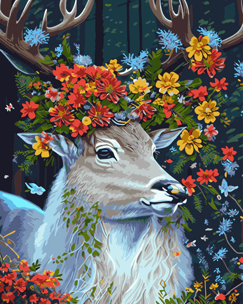Colorful reindeer - Paint by Numbers - 16"x20"/40*50cm