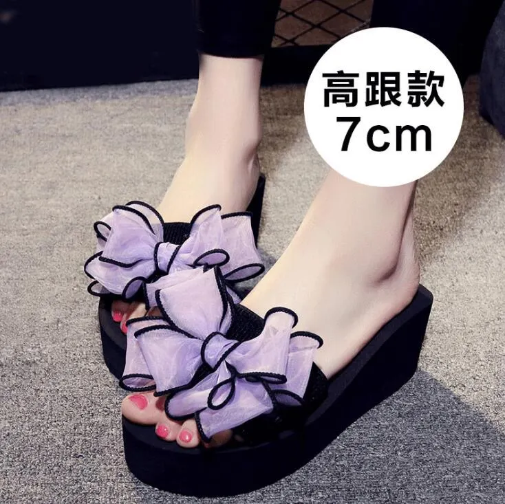 Comemore Women Wedge Sandals Fashion Slippers Comfortable Shoes Slides Women's High Heels Flip Flops Platform Summer 2022 Trends