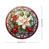Red Flowers Glass Painting-Paint by Numbers Acrylic Painting 40*40CM