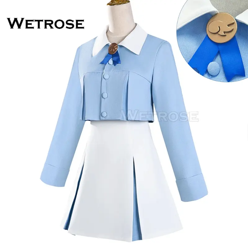 [Wetrose] In Stock Cardcaptor Kinomoto Sakura Blue Suit Cosplay Costume