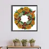 >SALE<5D DIY Partial Special Shaped Drill Diamond Painting Sunflower Wreath Kit30x30cm
