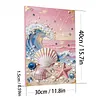 Beach and Waves DIY Pearl Painting Kit with Frame 30x40cm Pearl Gem Paintings Picture Arts Craft for Adults Beginners Gift Home Wall Decor