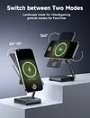 3-in-1 Qi Wireless Charging Station 27W Magsafe Fast Charging Base Portable Foldable Metal Magnetic Bracket Compatible With iPhone12-16 Full Range of Magnetic Charging