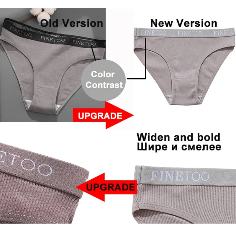 3PCS/Set Cotton Underwear For Woman Sexy Letter Panties Underpants Female M-XL Briefs Intimates Lingerie 6 Solid Color Pantys