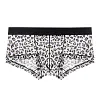 Men's Ultra-thin Mesh Ice Silk Sexy Leopard Print Boxer Briefs