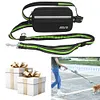 Dog Walking Waist Bag Adjustable Length Dual Handles Pet Supplies (Green)