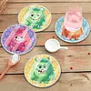 [Upgrade]6pcs/set DIY Diamond Painting Waterproof Case Classic Cute Monster Coaster Gift Decor Set
