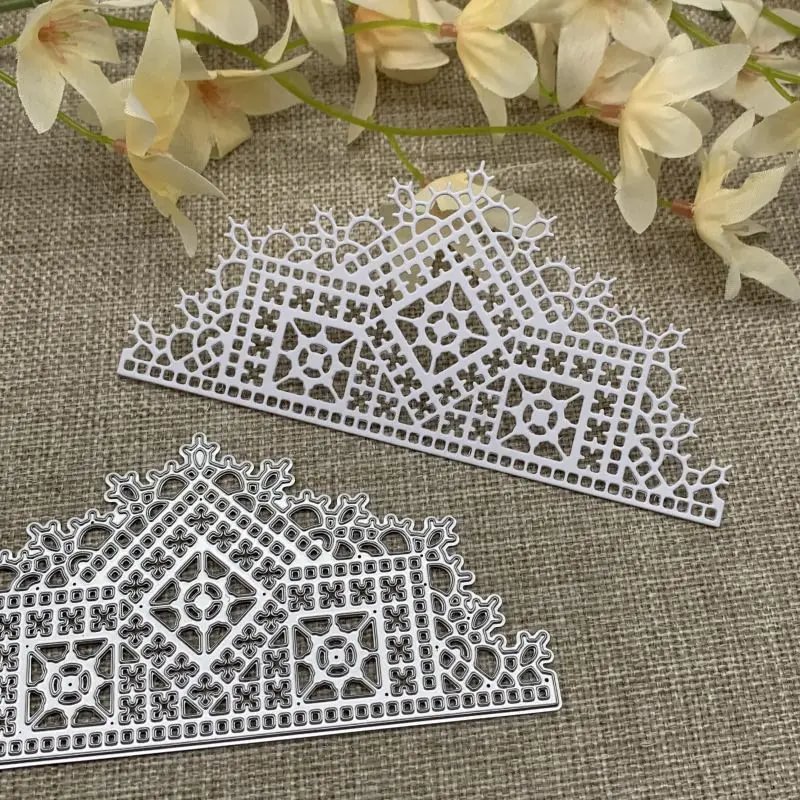 Athvotar grid frame edges Metal Cutting Dies Stencils Die Cut for DIY Scrapbooking Album Paper Card Embossing