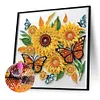 Sunflower Buttfly-Special Shaped Diamond Painting Kit