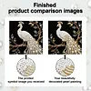 (25x25cm)DIY Pearl Painting Peacock Framed Handmade Pearl Material Art Kit Living Room Decor