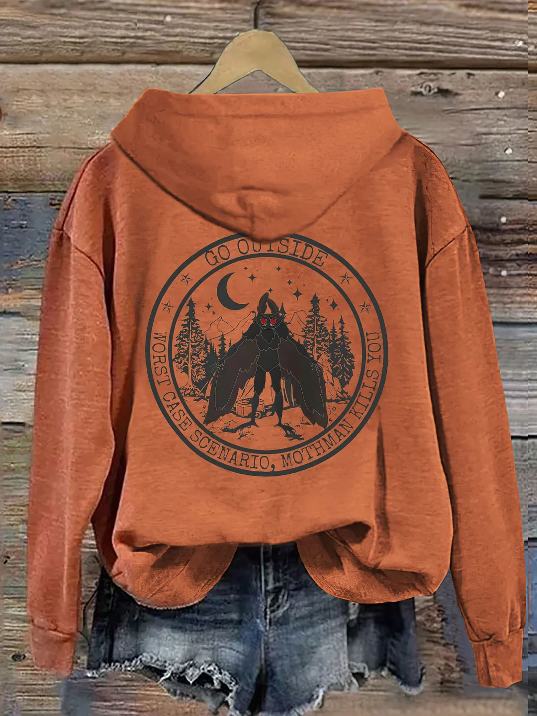 Go Outside Worst Case Scenario Mothman Hoodie 