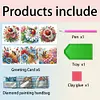 6Pcs Ladybug Bee Diamond Painting Greeting Card for Holiday Party Favors