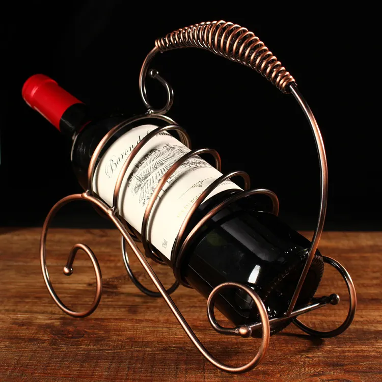 Athvotar Style Wine Cabinet Red Wine Rack Furnishings European Wine Shelf Bar KTV Iron Red Wine Display Rack