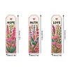 3Pcs Letter Flower Special Shape 5D DIY Diamond Painting Bookmark for Book Lover