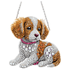 Diamond Painting Acrylic Double-side Big Dog Pendant Hanging Gem
