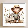 Cowboy Kid - 11CT Stamped Cross Stitch 40*40cm/15.75*15.75in