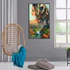 (US Local)Beauty 5D DIY Full Drill Round Big Size Diamond Painting Kit for Home Wall Decor 40x70cm 
