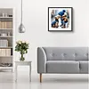 (US Local)Paint By Numbers Kit On Canvas DIY Oil Art Boy Dog Picture Home Decor40x40cm