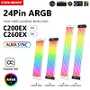 COOLMOON Light Strip 8Pin/24Pin ARGB Power Supply Decorative Line 5V Sync Replacement Multifunctional DIY for Power Supply Unit