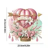 (US Local)Acrylic Special Shape Lily Hot Air Balloon Double Sided Effect DIY Diamond Painting Hanging Pendant