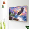 Eagle and lighthouse-11CT Stamped Cross Stitch 60*45cm