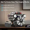 Mold King - Supercar V16 Engine | Set 10131BGT Supercar W16 Engine Electric Building Blocks Assembly Toy