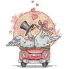 Walk With Love - 14CT/16CT Stamped Cross Stitch 17*19cm/6.69*7.48in(Brand)