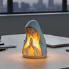 Virgin Mary Prayer Night Light Resin Virgin Mary Catholic Decor Table Lamp Handcrafted Home Decoration Desk Accessories for Reading