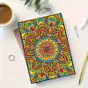 Mandala 5D DIY Diamond Art Painting Notebook Kit 50 Pages A5 Rhinestone Art Painting Notebook Kit for Adults Beginners Holiday Birthday Gift