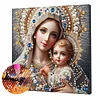 (30x30cm)DIY Virgin Mary Framed Handmade Pearl Painting Art Craft Kit Living Home Decor
