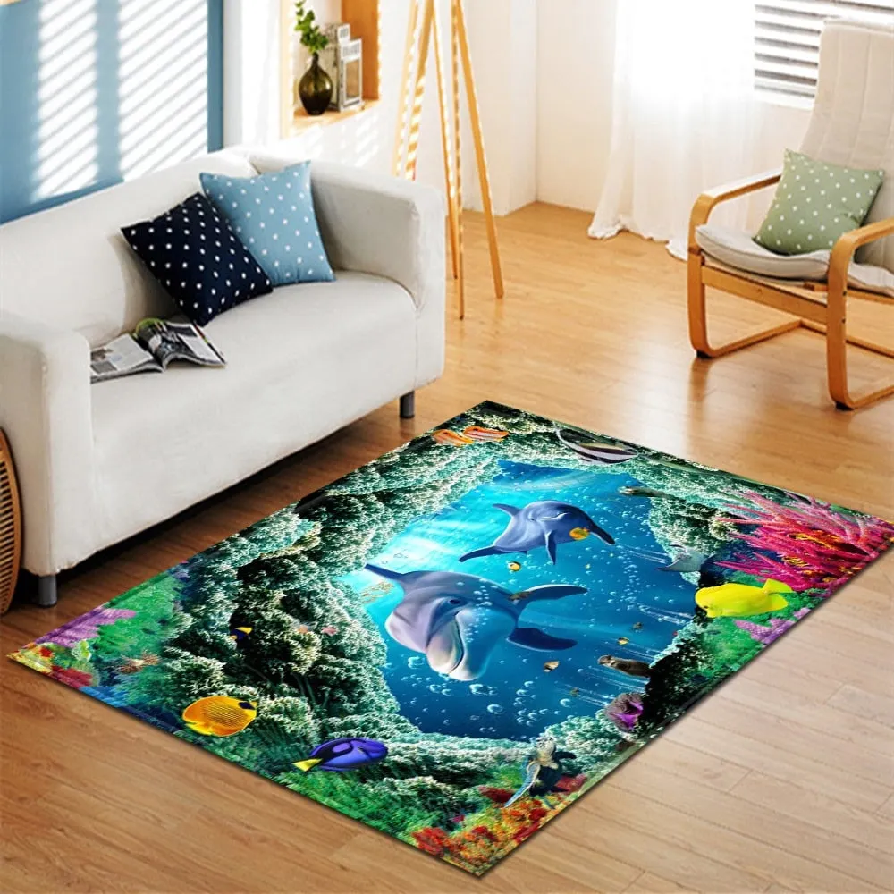 Living Room Carpet Kids Room Decoration Rug Home 3D Children Anti-Slip Large Carpet Hallway Floor Bedroom Bedside Mat
