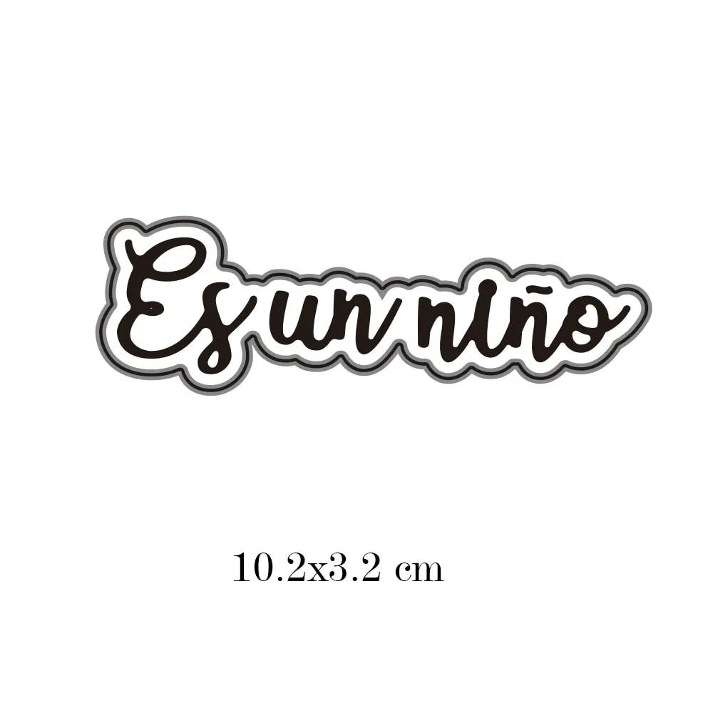 Spainish Words Serial Craft Metal Cutting Die Stencils Template for Scrapbooking Paper Album Cards Gift Decor Knife Die Cut New