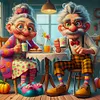 (Multi-Style) Old Couple-11CT Stamped Cross Stitch 40*40cm/15.75*15.75in