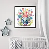 >SALE<5D DIY Partial Special Shaped Drill Diamond Painting Flower Gnome Decor 30x30cm