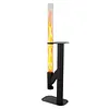 [US Local Warehouse] 50.79in Pellet Stove with Glass Tube Pellet Patio Heater with Table Wood Burning Stove Smokeless Firepit for Camping Beach Garden Balcony